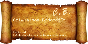 Czimbalmos Bodomér névjegykártya